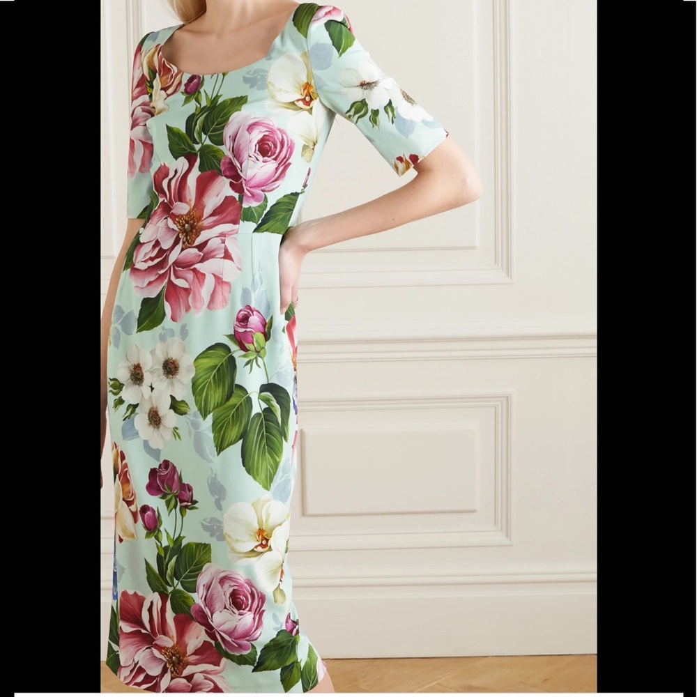 Dolce & Gabbana Floral Print Midi Dress - NWTags 42